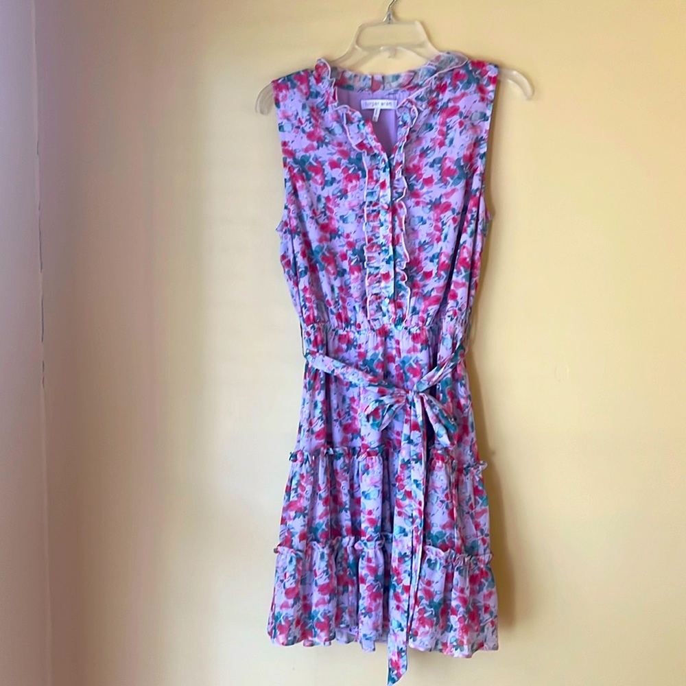 I100% lightweight polyester summer dress sz L